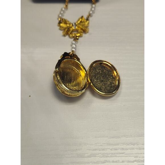 Vintage Inspired Boho Lot of Gold-Tone Jewelry Necklace And Earrings Crystals - Picture 9 of 12